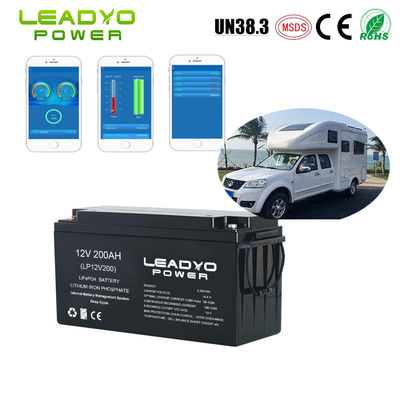 Batterie profonde ricaricabili del ciclo della batteria 12V 200Ah LiFePO4 dello ione rv del litio IP66 con il App astuto