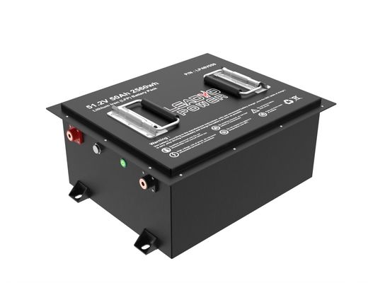 comprare 51.2V 50Ah Golf Carts LiFePO4 Batteria 100A BMS 2560Wh Energia Con Bluetooth / LCD fabbricazione online