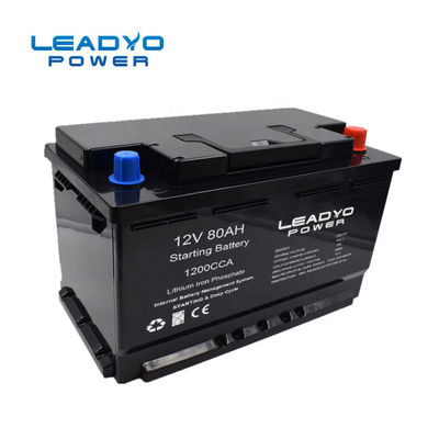 comprare Lifepo4 12 batteria a gomito fredda di amp di Ion Car Battery Light Weight 80ah 1200 del litio di volt fabbricazione online