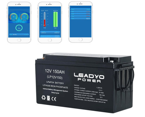 Buon prezzo Batterie profonde ricaricabili del ciclo LiFePO4 di Marine Battery 12v 150Ah dello ione del litio con il App di Bluetooth in linea