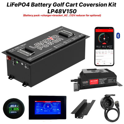 Buon prezzo 48V 150Ah 51.2V LiFePO4 batteria del carrello da golf al litio kit di conversione 250Amp di uscita continua, 520A/20S in linea