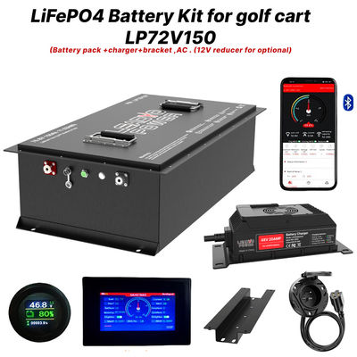 Buon prezzo 72V 150Ah 76.8V LiFePO4 Golf Cart Battery Conversion Kit 5 anni di garanzia in linea