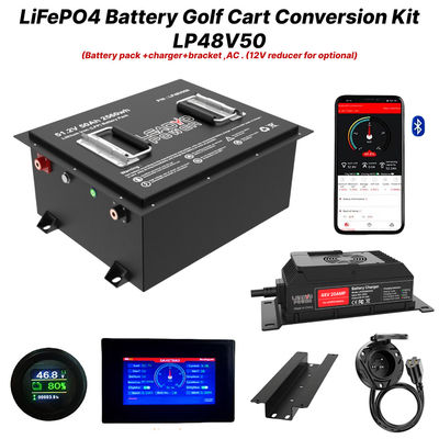 Buon prezzo 48V 50Ah 51.2V2 150Amp LiFePO4 Kit di conversione batteria del carrello da golf, 5 anni di garanzia in linea