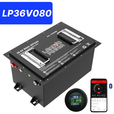 Buon prezzo 36V 80Ah 150Amp (36.8V) Bluetooth LiFePO4 Lithium Golf Cart Batteria w/h Display LCD & Bluetooth in linea