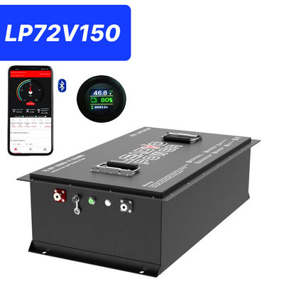 Buon prezzo 72V 150Ah 76.8V LiFePO4 Batteria del carrello da golf W/h Display bluetooth e LCD in linea